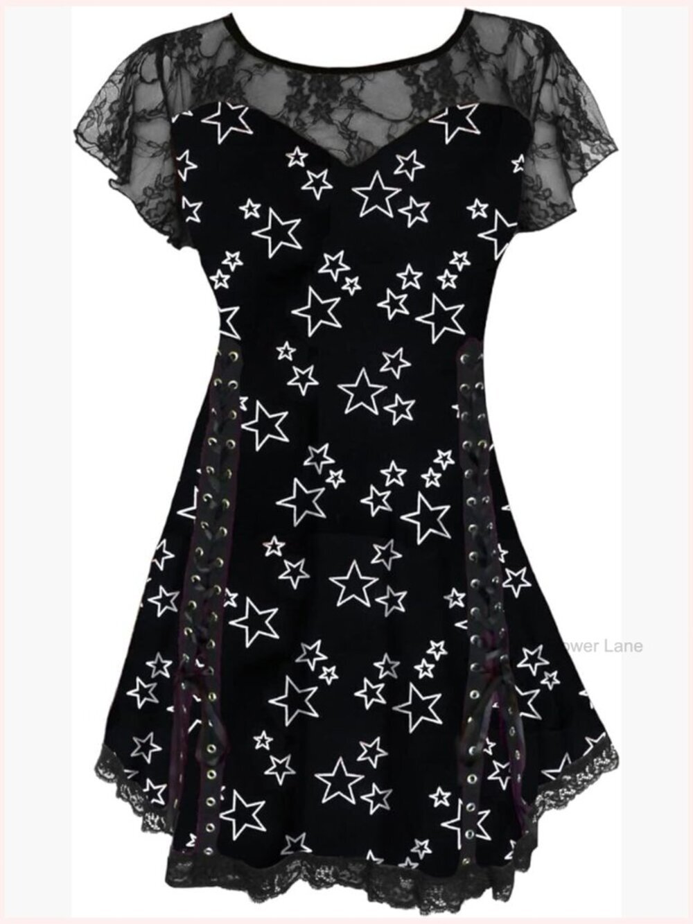 Corset style tunic top lace up sweetheart neck plus size fitted